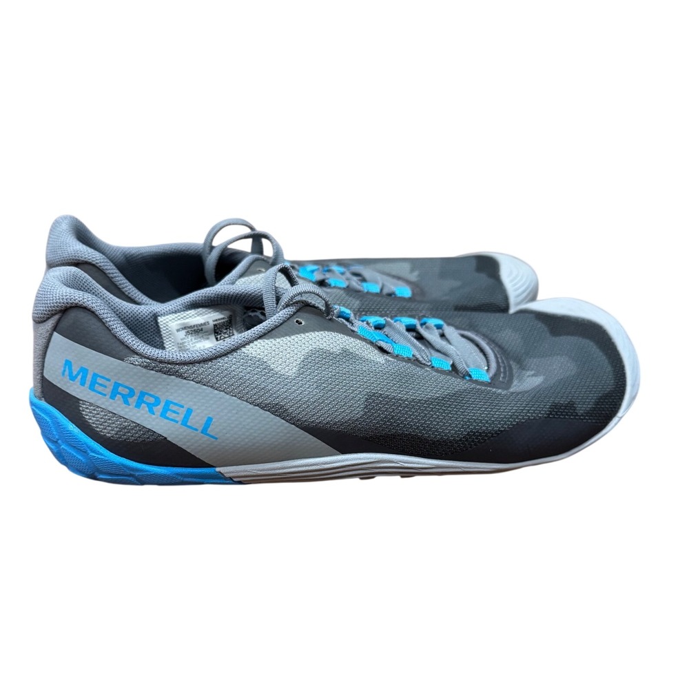 Merrell Vapor Glove 4 Womens 7.5 Barefoot Running Shoes Grey Blue Camo J52504